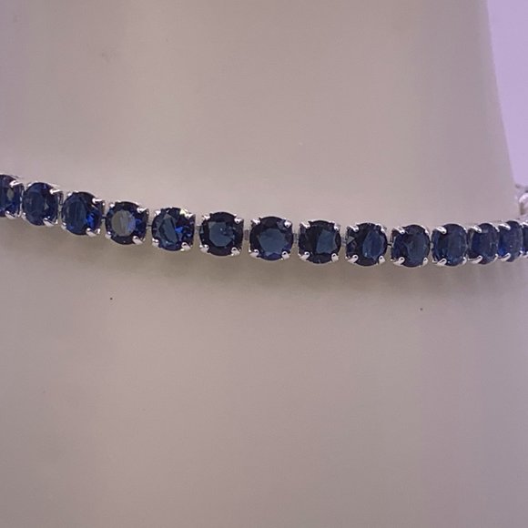 Beautiful Blue Crystal CZ Tennis Bracelets - Picture 5 of 5